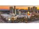 Las Vegas city view with a golden sunset, showing hotel towers and cityscape at 200 W Sahara Ave # 601, Las Vegas, NV 89102