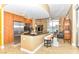 Kitchen with bar seating that opens into a living room area; stainless steel appliances present at 200 W Sahara Ave # 601, Las Vegas, NV 89102