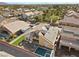 Spacious backyard features a refreshing pool and manicured landscaping, perfect for outdoor living at 5944 Vizzi Ct, Las Vegas, NV 89131