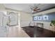 Inviting entryway with tiled floor, decorative glass door, and built-in hall tree at 5944 Vizzi Ct, Las Vegas, NV 89131