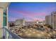 Balcony with panoramic views of the city skyline at dusk at 222 Karen Ave # 1702, Las Vegas, NV 89109