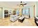 Spacious living room featuring a neutral color palette and comfortable seating at 3720 Fledgling Dr, North Las Vegas, NV 89084