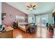 Spacious bedroom with wood floors and access to a private patio at 3245 W Landberg Ave, Las Vegas, NV 89141