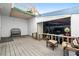 Private patio with seating area and attached garage at 4045 Village Sq, Las Vegas, NV 89121