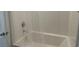 Shower stall with tiled walls and a shower curtain at 7368 N Decatur Blvd # 1, Las Vegas, NV 89131