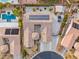 Directly above view of home showing roofline, pool, and driveway at 8229 Flowing Rapids Ct, Las Vegas, NV 89131