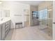 Spa-like bathroom with walk-in shower and double vanity at 8229 Flowing Rapids Ct, Las Vegas, NV 89131