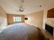 Large living room with fireplace and carpet at 10008 Rolling Glen Ct, Las Vegas, NV 89117