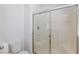 Clean bathroom featuring a shower stall with glass door at 10168 Maidens Wreath Ct, Las Vegas, NV 89183