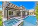 Stunning pool and spa with a pergola and spacious backyard at 1516 Via Salaria Ct, Henderson, NV 89052