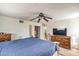 Spacious bedroom with a large bed and ceiling fan at 4705 Rockvale Dr, Las Vegas, NV 89103