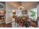 Elegant dining room with hardwood floors and a chandelier at 4705 Rockvale Dr, Las Vegas, NV 89103