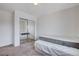 Bedroom with mirrored closet doors and a full-size bed at 5957 Pillar Rock Ave, Las Vegas, NV 89139