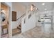 Bright entryway with tile flooring and staircase at 5957 Pillar Rock Ave, Las Vegas, NV 89139