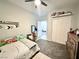 bedroom featuring a bed with playful bedding, closet, and decorative shelves at 647 Wounded Star Ave, Las Vegas, NV 89178