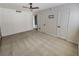 Spacious carpeted bedroom with ceiling fan and ample closet space at 2867 Geary Pl # 3008, Las Vegas, NV 89109