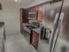 Modern kitchen with stainless steel appliances and granite countertops at 2867 Geary Pl # 3008, Las Vegas, NV 89109