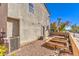 Backyard with AC unit and raised garden beds at 9157 Chenille Ct, Las Vegas, NV 89149