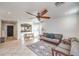 Open living space with a view of the kitchen and dining area at 9157 Chenille Ct, Las Vegas, NV 89149