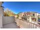 Private patio with wrought iron railing, overlooking the community at 9157 Chenille Ct, Las Vegas, NV 89149