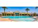 Resort-style pool with lounge chairs and palm trees at 3455 Halter Dr, Las Vegas, NV 89122