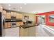 Modern kitchen with stainless steel appliances and granite countertops at 3455 Halter Dr, Las Vegas, NV 89122