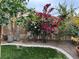 Well-maintained backyard featuring a beautiful garden with lush greenery and colorful flowering plants at 3709 Citrus Heights Ave, North Las Vegas, NV 89081