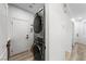Laundry area with modern washer and dryer units, plus convenient access to storage at 3709 Citrus Heights Ave, North Las Vegas, NV 89081