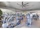 Well-lit gym equipped with a variety of cardio machines and free weights, offering a comprehensive fitness area at 480 Heritage Bridge Ave, Henderson, NV 89011