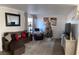 Festive living room decorated with a Christmas tree, comfortable sofa, and recliner at 155 E Van Wagenen St, Henderson, NV 89015