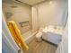 Clean bathroom with a tub, shower, and modern vanity at 1849 Indian Bend Dr, Henderson, NV 89074