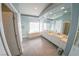 Elegant bathroom with double sinks, a large soaking tub, and a walk-in shower at 1849 Indian Bend Dr, Henderson, NV 89074