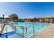 Resort-style pool with spa and plenty of seating at 2185 Indigo Creek Ave, Henderson, NV 89012