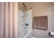 Clean bathroom with shower/tub combo and updated fixtures at 2452 Blair Castle St, Henderson, NV 89044