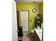 Bathroom featuring neutral tile, a camouflage-themed shower curtain, and a modern vanity at 6216 Pangea Ave, Las Vegas, NV 89139