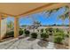 Lush backyard view overlooking the green golf course from covered patio with nice view at 8805 Litchfield Ave, Las Vegas, NV 89134