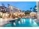 Luxury estate with large pool and spa, at night at 10308 Rocky Mesa Ct, Las Vegas, NV 89144