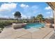 Inviting pool and spa with golf course views at 1221 Olivia Pkwy, Henderson, NV 89011