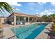 Stunning backyard with a large pool and spa at 1221 Olivia Pkwy, Henderson, NV 89011