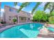 Refreshing pool with a spa and backyard access at 1326 Summer Dawn Ave, Henderson, NV 89014