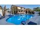 Inviting swimming pool with lounge chairs at 3115 Azure Bay St, Las Vegas, NV 89117