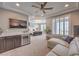 Main bedroom with sitting area and wet bar at 3267 Royal Fortune Dr, Las Vegas, NV 89141