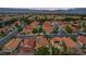 Aerial view of homes in a community with mountain views and desert landscaping at 3320 Haven Beach Way, Las Vegas, NV 89117