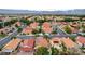 Aerial view of neighborhood featuring a house with solar panels at 3320 Haven Beach Way, Las Vegas, NV 89117