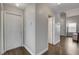 Bright entryway with hardwood flooring and neutral walls at 3320 Haven Beach Way, Las Vegas, NV 89117