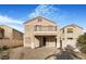 Two-story house with a large backyard and patio at 3817 Bella Legato Ave, North Las Vegas, NV 89081