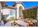 Relaxing courtyard with seating and greenery at 5378 Pendini Point Ct, Las Vegas, NV 89141