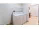 Laundry room with washer, dryer, and shelving at 6750 Del Rey Ave # 122, Las Vegas, NV 89146