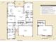 First and second floor plan of a home with multiple bedrooms and a three-car garage at 7563 Saguaro Cactus Ave, Las Vegas, NV 89178