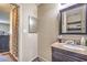 Bathroom featuring granite vanity, medicine cabinet and shower at 1424 Santa Anita Dr # 112, Las Vegas, NV 89119